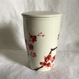 Tea Forte Kati Mug /  Cup Cherry Blossoms, Ceramic
